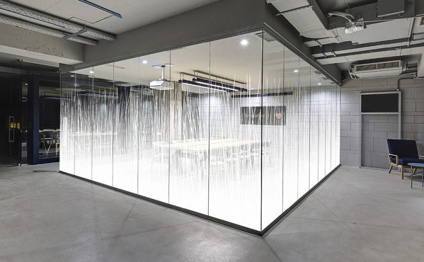 Conference room with window film
