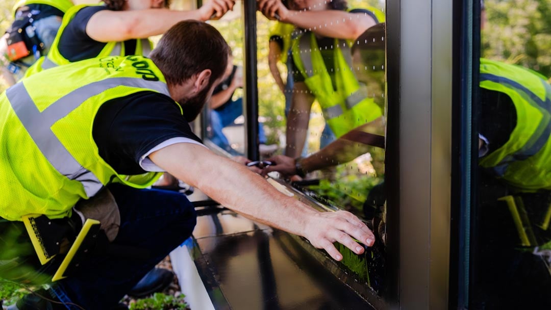 installing solyx solar bird safety film