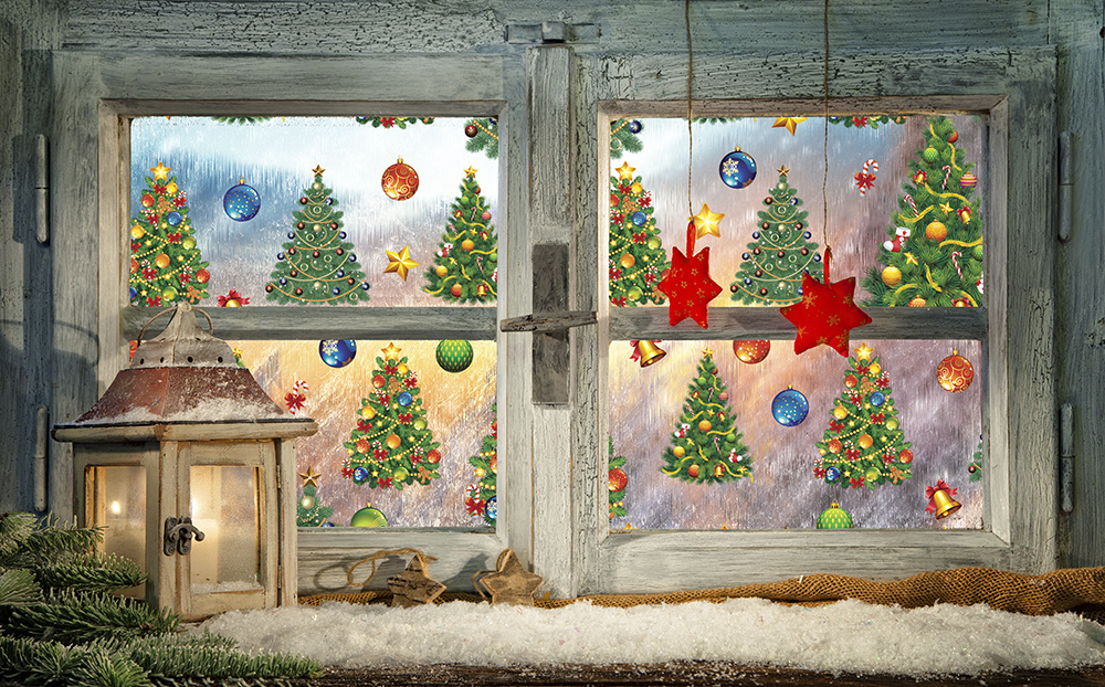 Holiday themed window films