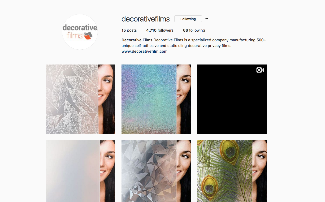 Decorative Films Instagram