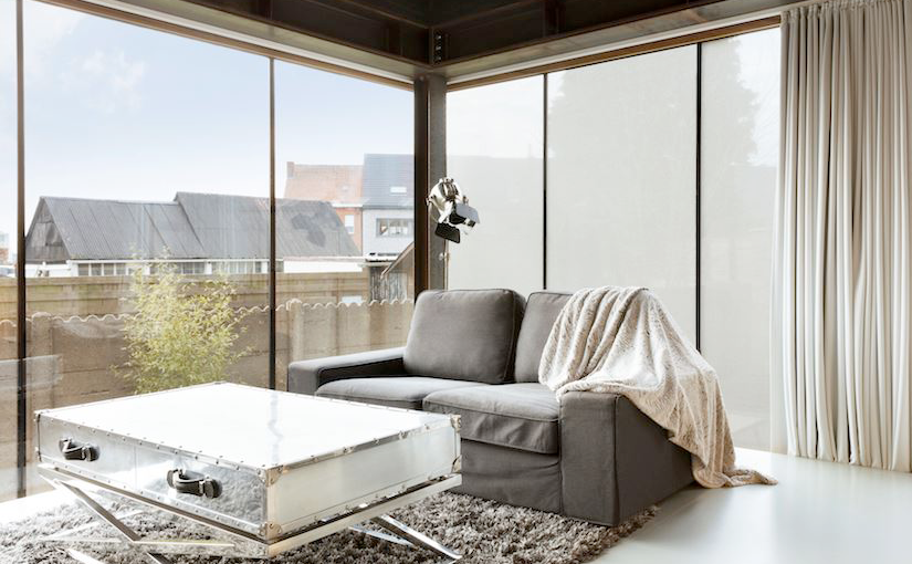 A living room with SQUID® fabric films on the window